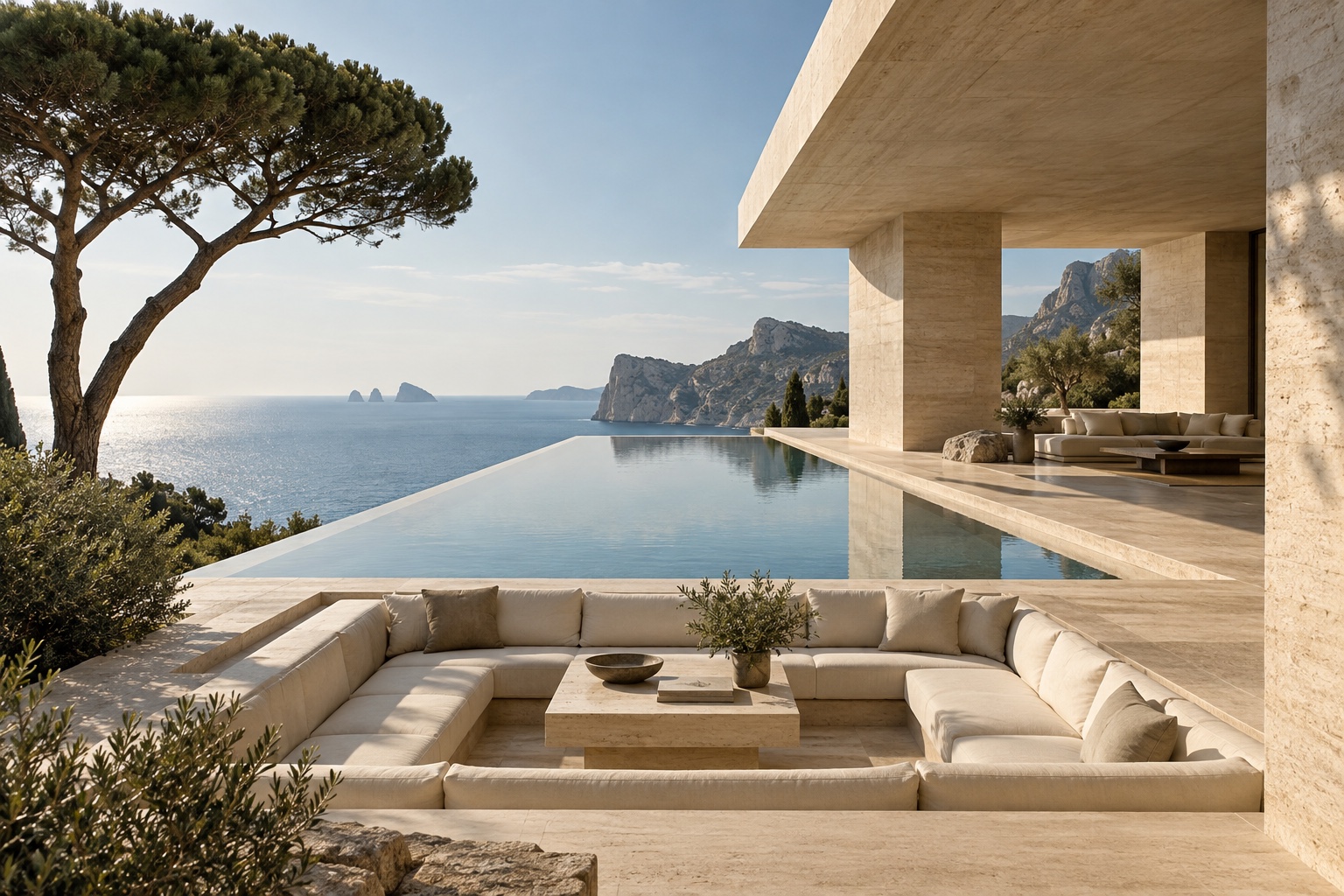 AI-generated Mediterranean architectural concept
