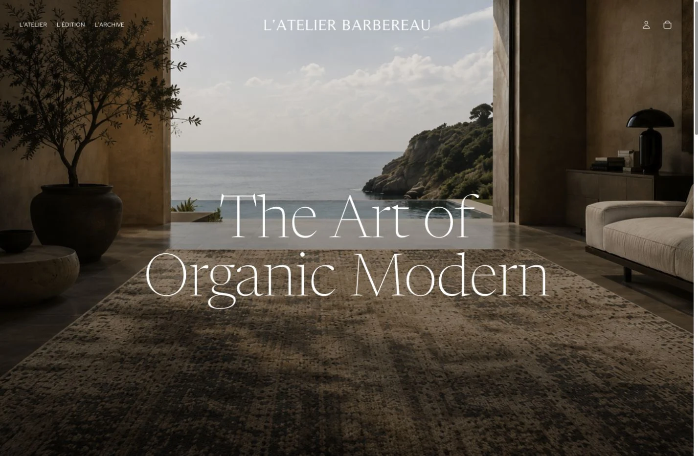 Atelier Barbereau — actual desktop website preview